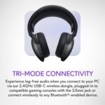 Alienware Tri-Mode Wireless Gaming Headset AW725H - Wired/Wireless, Bluetooth 5.3, Audio Output - 20 Hz, Mini-Phone (3.5mm), Battery Talk Time Up to 55 Hrs (Bluetooth), Dark...