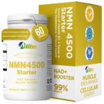 ALLBE NMN 4500 Starter 75mg Capsules – Premium NMN Supplement Canada for NAD+ Boost, Cellular Energy, Vitamin B3 Support, Healthy Aging, Metabolism, Immunity, Mitochondrial...