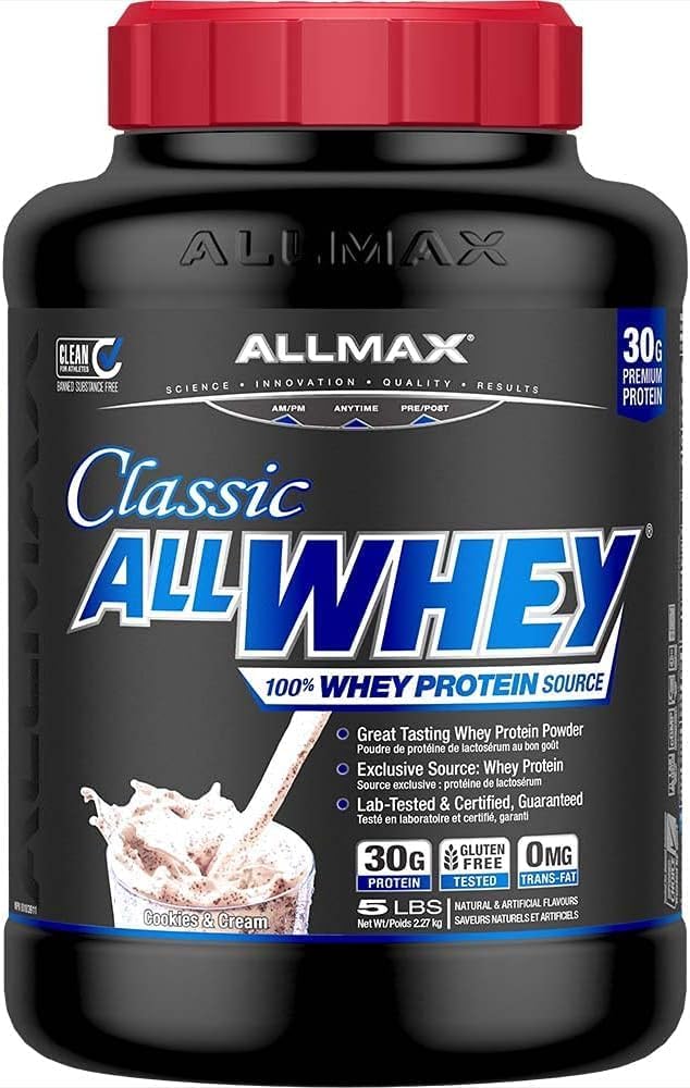 ALLMAX Nutrition All whey classic 100% whey protein, 5 lb, Cookies & Cream