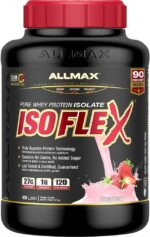 ALLMAX Nutrition - ISOFLEX - 100% Ultra-Pure Whey Protein Isolate - Strawberry - 5 Pound