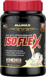 ALLMAX Nutrition - ISOFLEX - 100% Ultra-Pure Whey Protein Isolate - Birthday Cake - 2 Pound