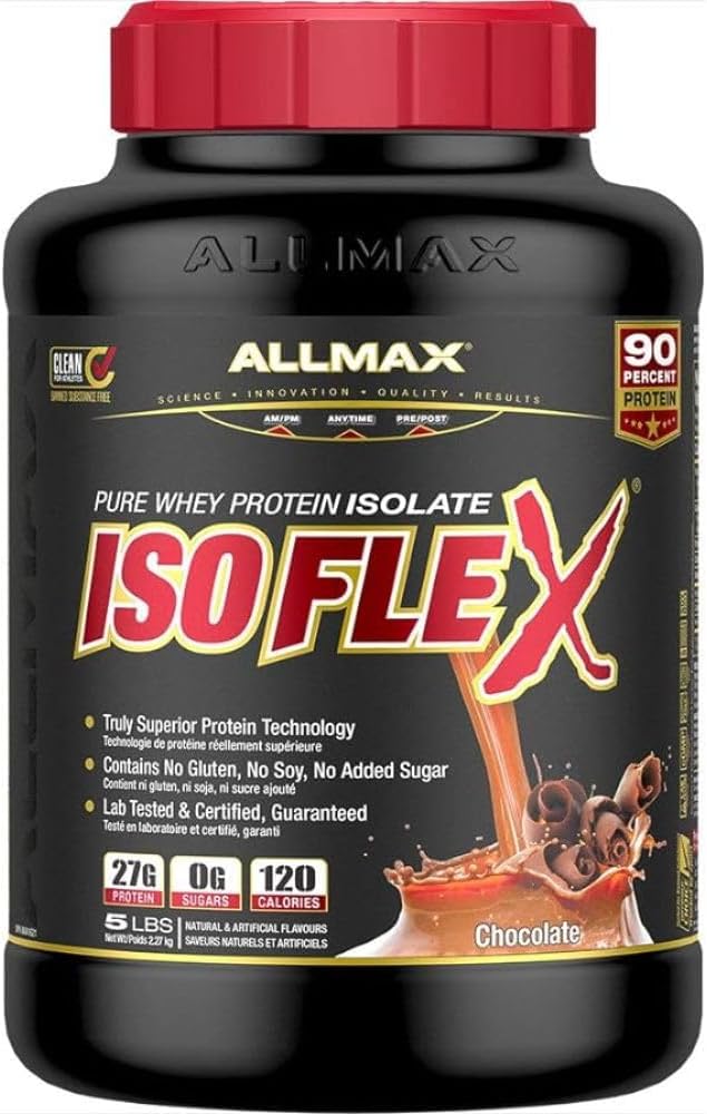 ALLMAX Nutrition - ISOFLEX - 100% Ultra-Pure Whey Protein Isolate - Chocolate - 5 Pound