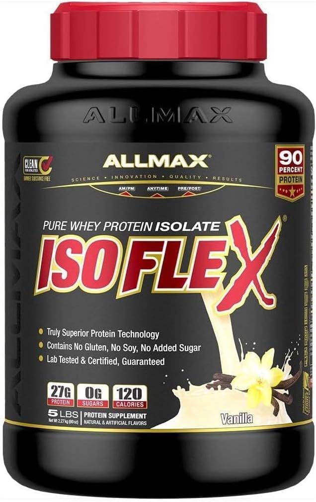 ALLMAX Nutrition, Isoflex 100% Ultra-Pure Whey Protein Isolate, Vanilla, 2 lb