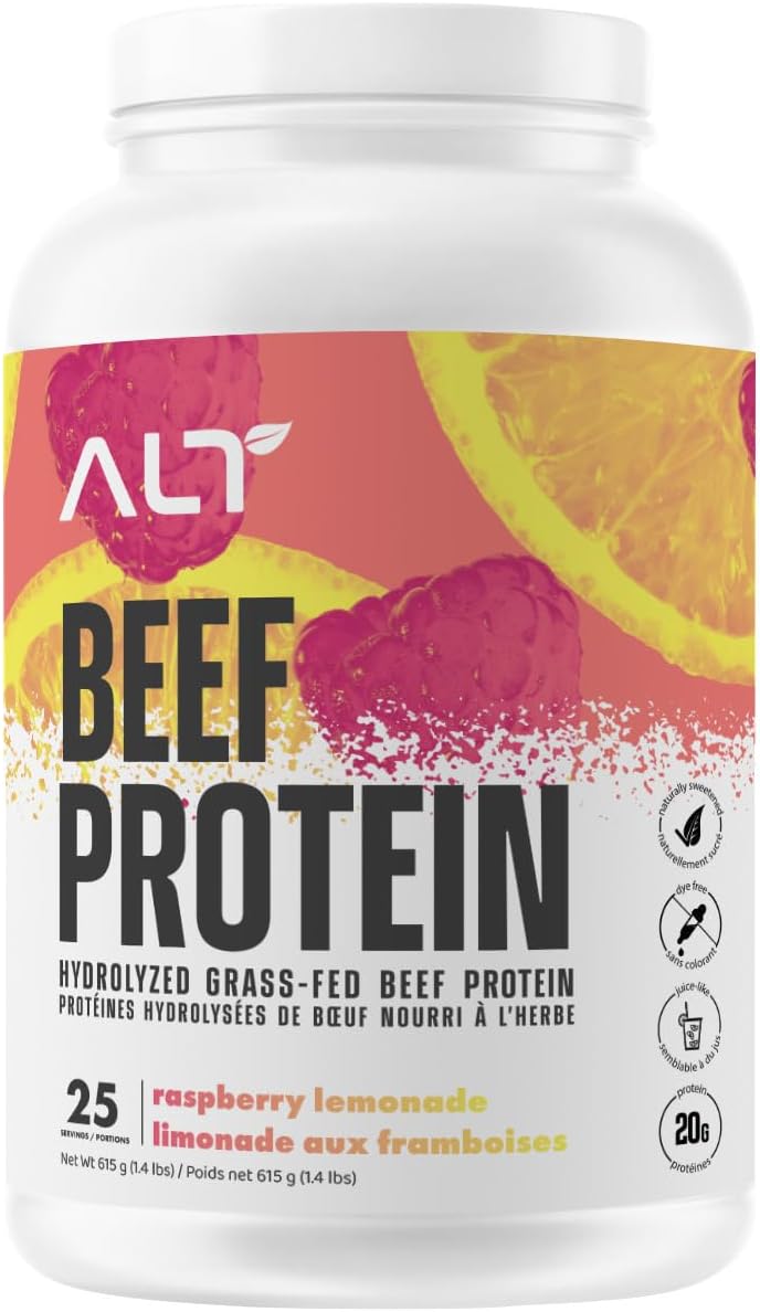ALT Nutrition Grass-Fed Beef Protein Isolate Powder | 20g Protein from Hydrolyzed Beef Isolate, Dairy Free | Clear Smooth Juice-Like Texture | Naturally Flavoured, 25 Servings...