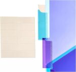 Amazon Basics Two Pocket Plastic Dividers with 5 Tabs, Multicolor, Pack of 3 Sets