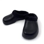 AMOJI Adult Winter Fur Lined Clogs Outdoor Indoor Slippers 1534