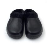 AMOJI Adult Winter Fur Lined Clogs Outdoor Indoor Slippers 1534