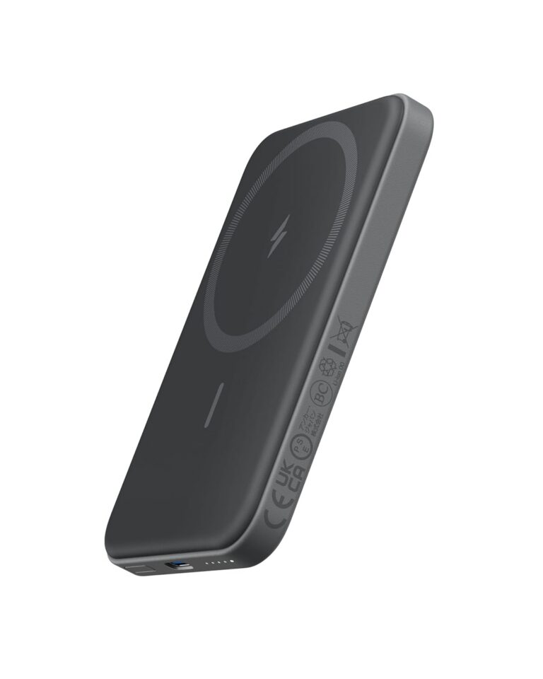 Anker 621 Magnetic Portable Charger (MagGo), 5,000mAh Wireless Power Bank with USB-C Cable, Magsafe-Compatible Battery Pack for iPhone 17/16/15/14/13/12 Series (Black)