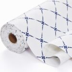 Aohoofull Drawer Shelf Cabinet Liner, Thick Strong Grip Non-Adhesive Protect Kitchen Cabinets Liners for Cupboard Bathroom Under Sink Mat, 12" x10', Green Plaid (Blue Stripe,...