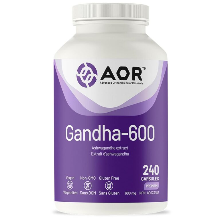 AOR Gandha-600 Ashwagandha Supplement, 240 Caps 240-Day Supply - Organic Ashwagandha 600mg for Men & Women - Supports Focus, Relaxation, Restfulness & Cognitive Support - Vegan,...