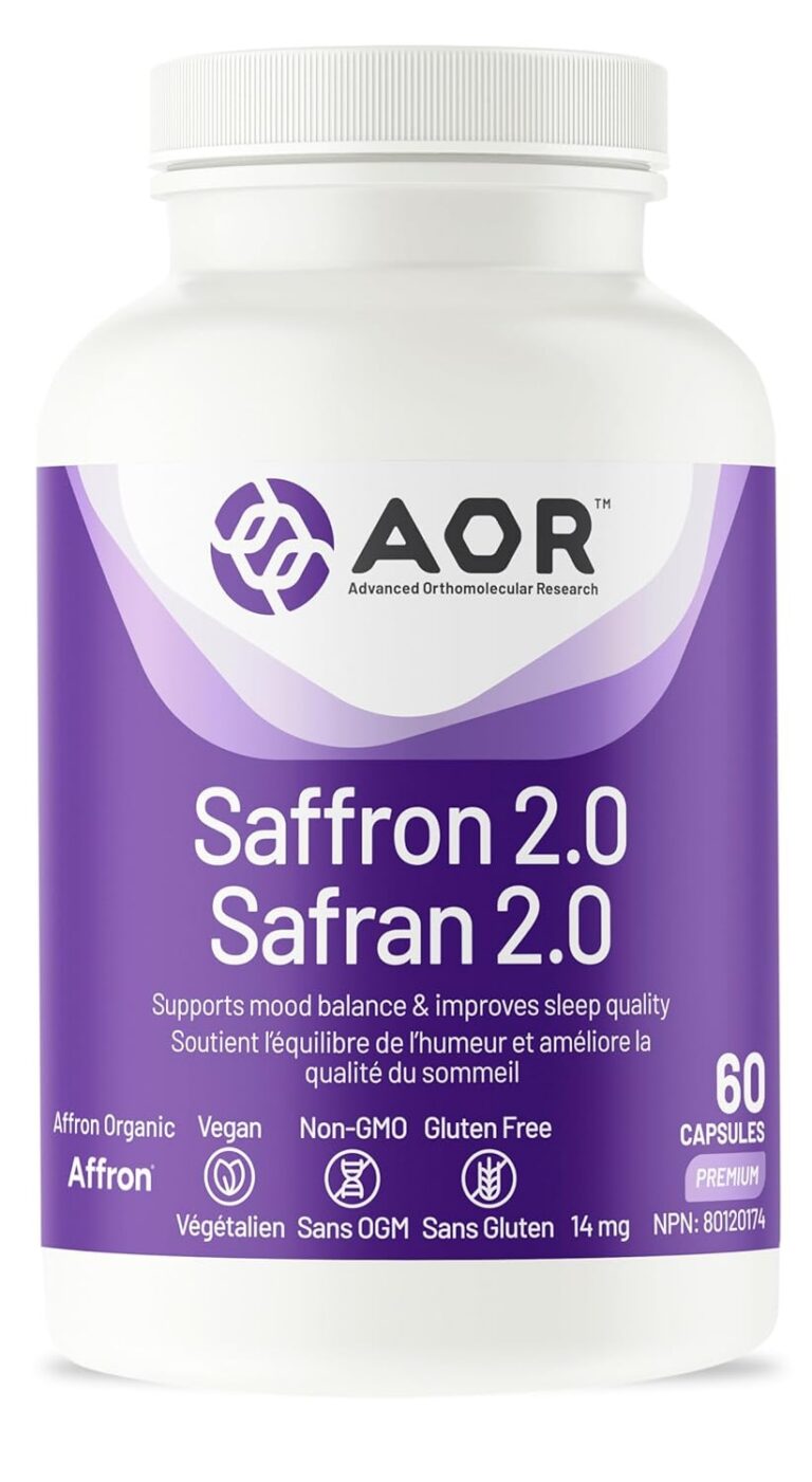 AOR - Saffron 2.0 Supplement, 60 Capsules 30-Day Supply - Support Emotional Balance, Improves Sleep Quality, Focus and Mental Clarity, Vision and Eye Health - Vegan, Non-GMO and...
