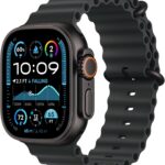 Apple Watch Ultra 2 (GPS + Cellular, 49MM) - Titanium Case with Black Ocean Band (Renewed)