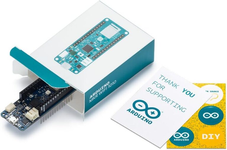Arduino MKR WiFi 1010 [ABX00023] � 32-bit ARM Cortex-M0+, WiFi & Bluetooth Connectivity, 250KB Flash, 32KB SRAM, Secure Element, 14 Digital I/O Pins, 6 Analog Inputs, Compatible...