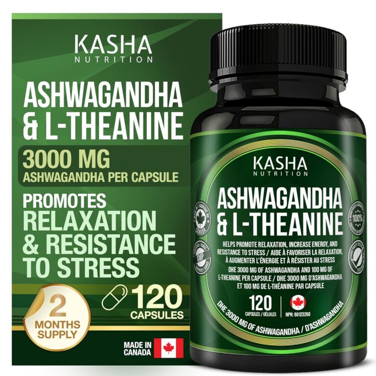 Ashwagandha Supplement 3000 mg and L-theanine 100 mg Per Capsule | High Potency 10:1 Extract, Expert Formulated | Resistance to Stress, Promote Relaxation, Energy, Memory...