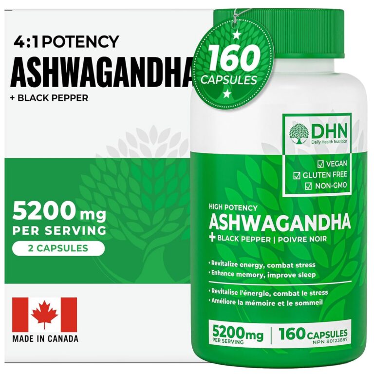 Ashwagandha Supplement Capsules | High Potency 4:1 Concentrated Root Extract with Black Pepper to Boost Absorption | 5200mg per serving (2600mg/Capsule x2) | Supports Resistance...