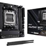 ASRock A620AI WiFi Mini-ITX AM5 Motherboard, AMD Ryzen 9000/8000/7000 Support, DDR5 8200+ (OC), PCIe 4.0, Dual M.2, WiFi 6E, 2.5G LAN, USB 3.2 Gen2