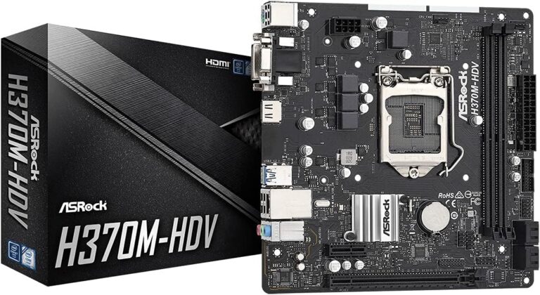 ASRock H370M-HDV LGA1151/ Intel H370/ DDR4/ SATA3&USB3.2/ Micro ATX Motherboard