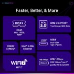 ASUS ROG Strix X870-A Gaming WiFi AMD AM5 X870 ATX Motherboard 16+2+2 Power Stages, Dynamic OC Switcher, Core Flex, DDR5 AEMP, WiFi 7, 4X M.2, PCIe® 5.0, Q-Release Slim, USB4®,...