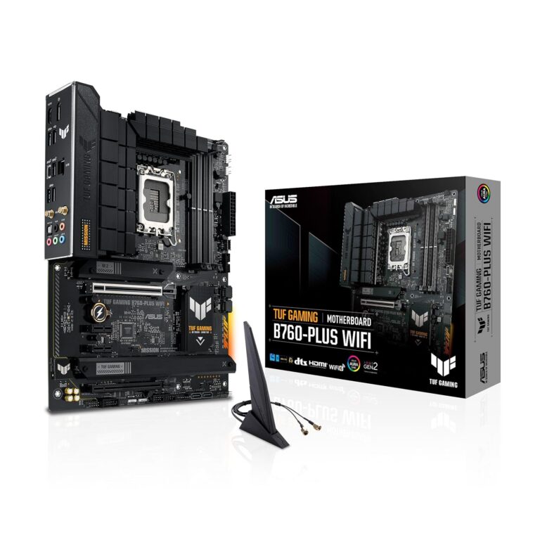 ASUS TUF GAMING B760-PLUS WIFI (13th and 12th Gen)LGA 1700 ATX motherboard with PCIe 5.0, 3xPCIe 4.0 M.2 slots,DDR5,2.5Gb LAN,USB 3.2 Gen 2x2 Type-C, front USB 3.2 Gen 2 Type-C,...