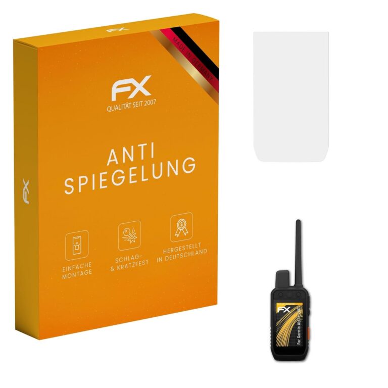atFoliX Screen Protector compatible with Garmin Alpha 200i Screen Protection Film, anti-reflective and shock-absorbing FX Protector Film (3X)