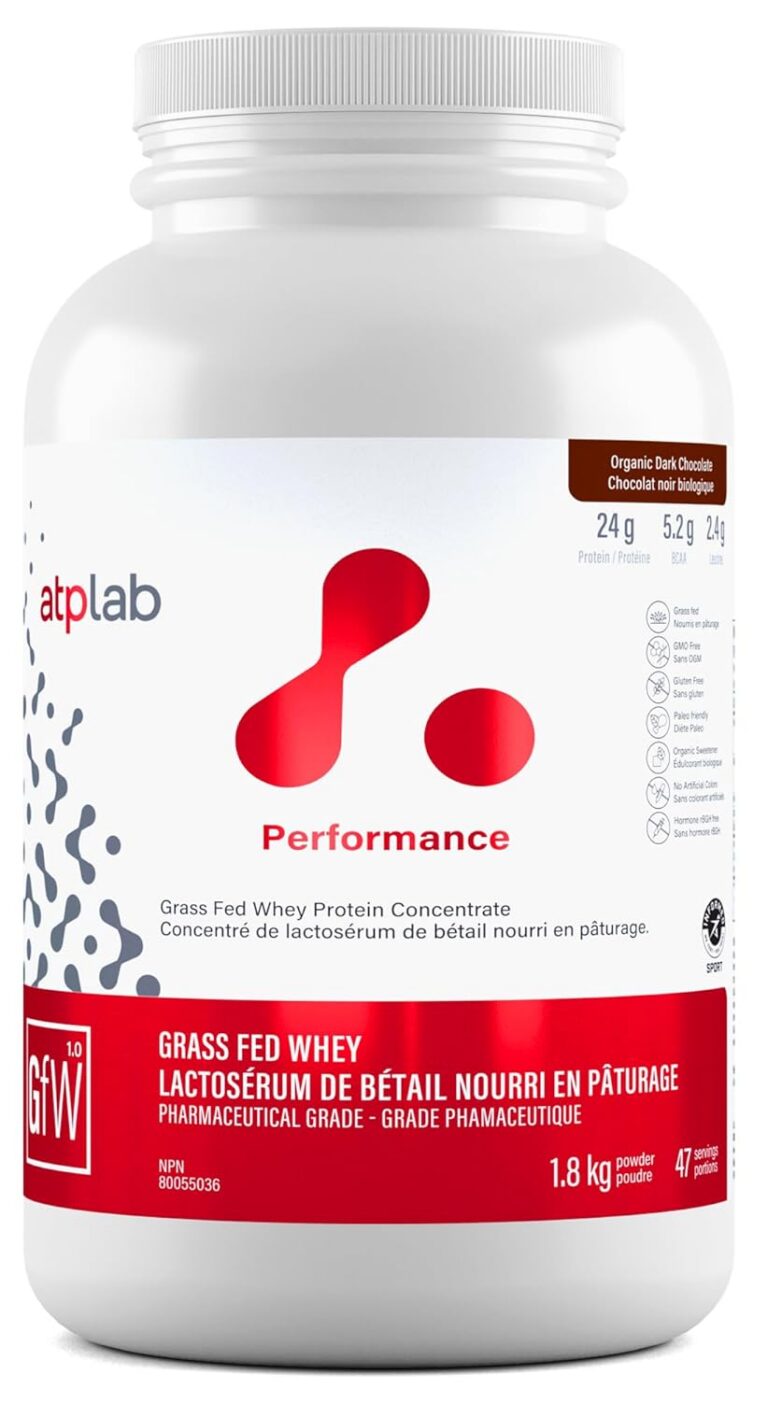 ATP LAB - Grass Fed Whey Protein Concentrate Powder 1.8kg (Organic Dark Chocolate Flavour) 47-Servings - Promote Muscle and Immune Recovery - Support Healthy Protein Metabolism...