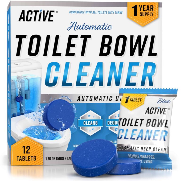Automatic Toilet Bowl Cleaner Tablets - ACTIVE Blue Gel Toilet Tank Cleaners, Septic-Safe Hard Water Ring Stain Remover, Smell Eliminator Heavy Duty Toilet Cleaning &...