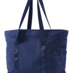 BAGSMART Women Tote Bag Large Shoulder Bag Top Handle Handbag with Yoga Mat Buckle for Gym, Work, Travel Blue, Medium