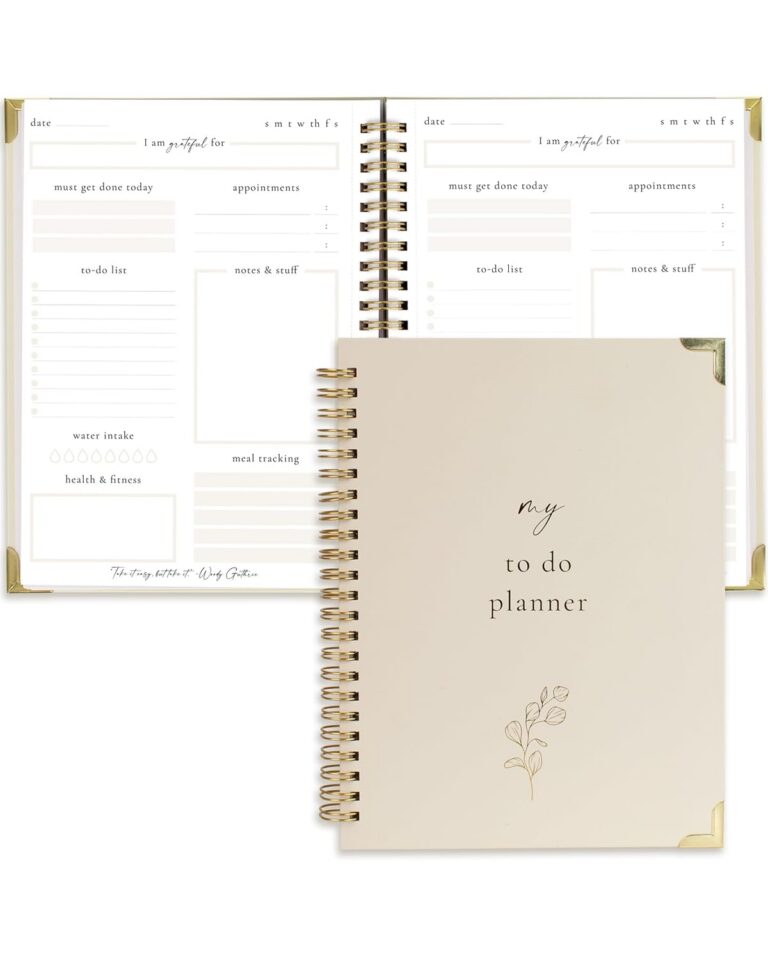 Beautfiul To Do List Notebook - Aesthetic Daily Planner to Easily Organize Your Tasks And Boost Productivity - Stylish Undated Planner And School or Office Supplies For Women