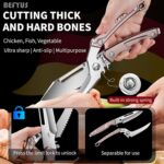 BEFYUS Kitchen Scissors Heavy Duty - Premium Kitchen Shears with Ultra Sharp Stainless Steel Multi-Function Food Scissors，Poultry Shears Scissor Tools for Cutting...