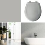 Bemis 1200SLOWT 062 Slow Close Sta-Tite Elongated Closed Front Toilet Seat, Ice Grey