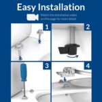 Bemis 500EC162 Molded Wood Round Toilet Seat with Easy Clean and Change Hinge, Silver