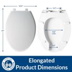 Bemis 7850TDG 000 Sta-Tite Elongated Open Front Toilet Seat, White