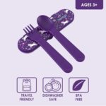 Bentgo Kids Utensil Set - Reusable Plastic Fork, Spoon & Storage Case - BPA-Free Materials, Easy-Grip Handles, Dishwasher Safe - Ideal for School Lunch, Travel, & Outdoors...