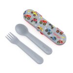 Bentgo Kids Utensil Set - Reusable Plastic Fork, Spoon & Storage Case - BPA-Free Materials, Easy-Grip Handles, Dishwasher Safe - Ideal for School Lunch, Travel, & Outdoors...