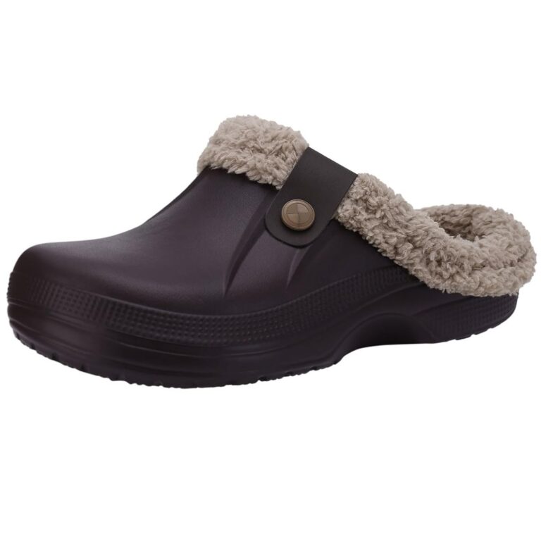 Beslip Classic Fur Lined Clog Waterproof Winter House Slippers for Women