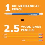 BIC Extra-Sparkle Mechanical Lead Pencil, Medium Point (0.7 mm), 24-Count (Pack of 1), Refillable Design for Long-Lasting Use, Blue, Green, Orange, Purple, Red