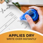 BIC Wite-Out Brand EZ Correct Correction Tape, Instant Drying and Tear-Resistant, 3-Count in White Tape