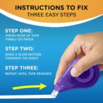 BIC Wite-Out Brand EZ Correct Correction Tape, Instant Drying and Tear-Resistant, 3-Count in White Tape