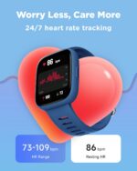 BIGGERFIVE Smart Watch for Kids, 1.8" Fitness Tracker Watch Pedometer, Heart Rate, IP68 Waterproof, Sleep Monitor, Calorie Step Counter, 5 Puzzle Games with/Without APP for...