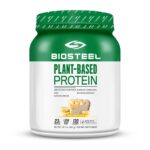 BioSteel Plant-Based Protein Powder, Banana Cream Pie, 14 Servings, Vegan Protein Shake Mix with 23g Complete Protein, Dairy Free, Sugar Free