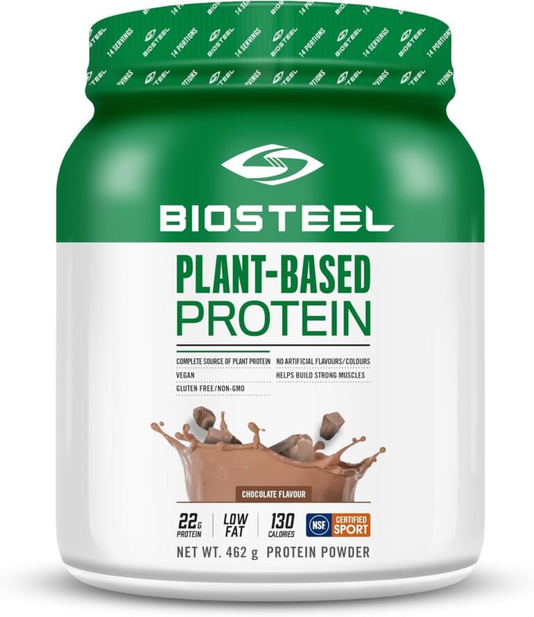 BioSteel Plant-Based Protein Powder, Chocolate, 14 Servings, Vegan Protein Shake Mix with 23g Complete Protein, Dairy Free, Sugar Free