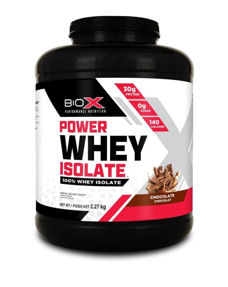 BioX Power Whey Isolate Protein Powder | 100% Pure Whey Isolate | 30g Protein, Low Carb, Sugar Free, Gluten Free, Low Lactose | High Protein Shake Mix | 65 Servings, 5LB...