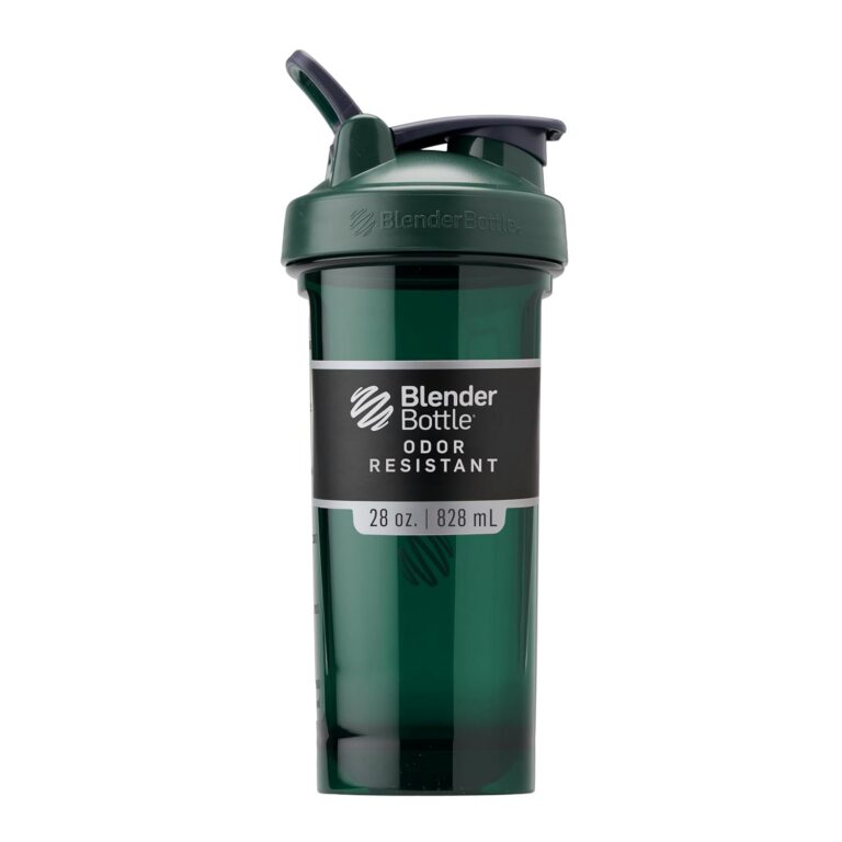 BlenderBottle Shaker Bottle Pro Series Perfect for Protein Shakes and Pre Workout, 28-Ounce, Full-Color Green