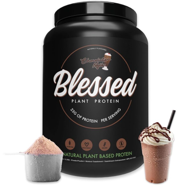 Blessed Vegan Protein Powder - Plant Based Protein Powder Meal Replacement Protein Shake, 23g of Pea Protein Powder, Dairy Free, Gluten Free, No Sugar Added, 30 Servings...