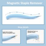 Blue Office Supplies,UPIHO Blue Desk Accessories,Stapler and Tape Dispenser Set for Women with Stapler,Tape Dispenser,Magnetic Staple Remover,Staples,Clips,Hole Punch and...