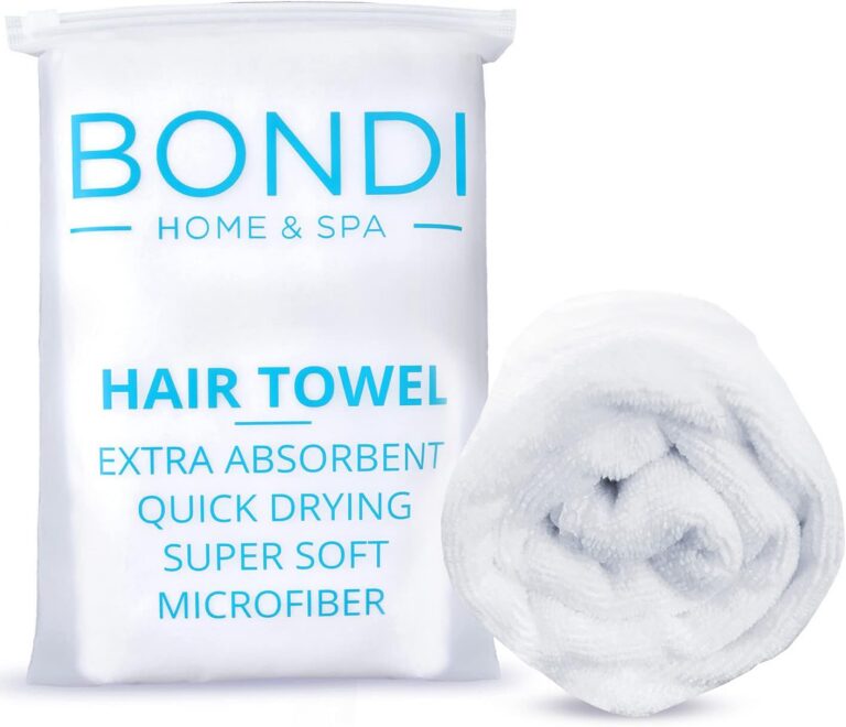 Bondi SPA Microfiber Hair Towel – Dries Hair 50% Faster – Perfect for Curly Hair & Anti-Frizz – Super Absorbent & Soft - XL (Rectangle)