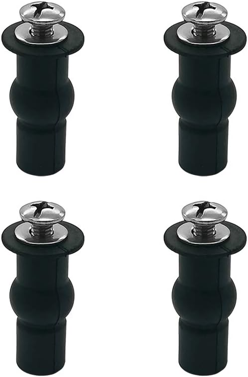 BornFeel Toilet Seat Screws 4 Pack, Universal Fits, 14-16mm Hole, Steel Screws with Rubber Expansion Bolts and Metal Washers