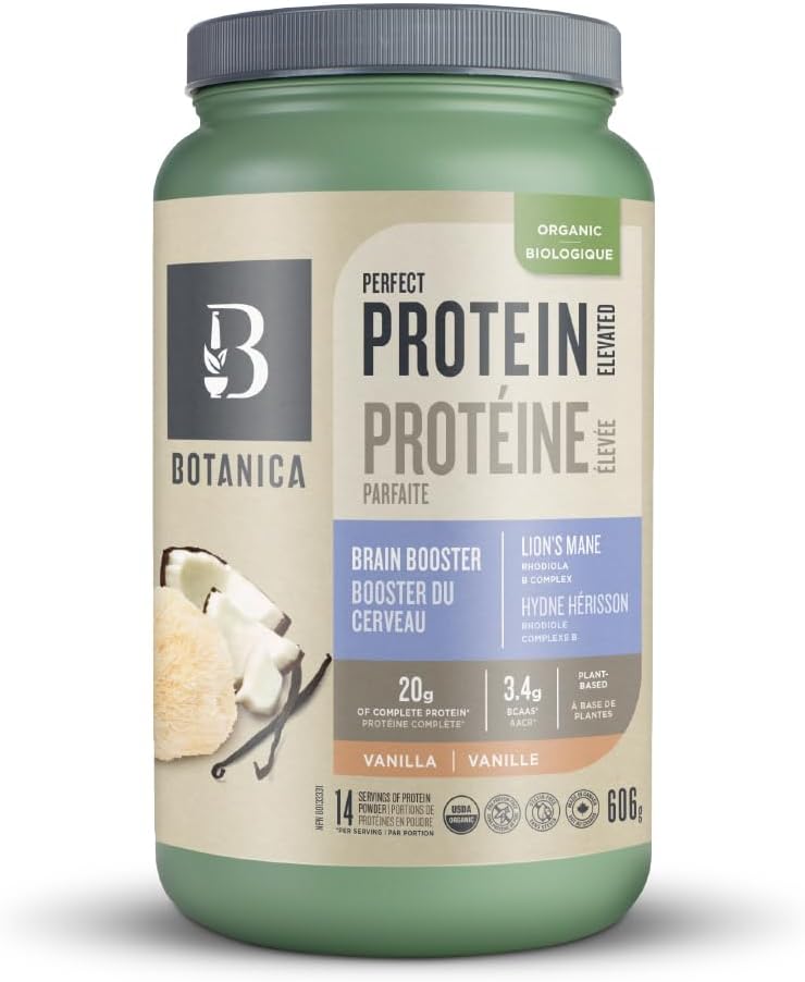 Botanica Perfect Protein Elevated Brain Booster, Versatile Protein Powder with Added Brain Superfoods and B Vitamins, Stress Repair, Muscle Recovery, Focus and Cognitive...
