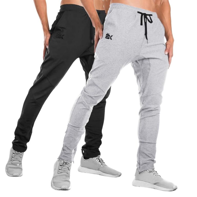 BROKIG Mens Jogger Sport Pants, Casual Gym Workout Sweatpants with Double Pockets