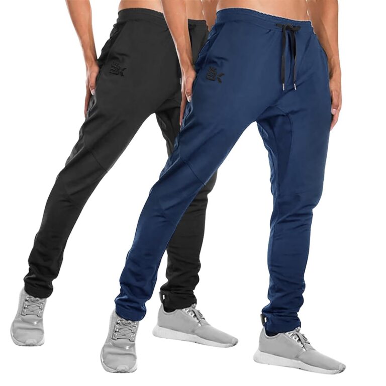 BROKIG Mens Jogger Sport Pants, Casual Gym Workout Sweatpants with Double Pockets